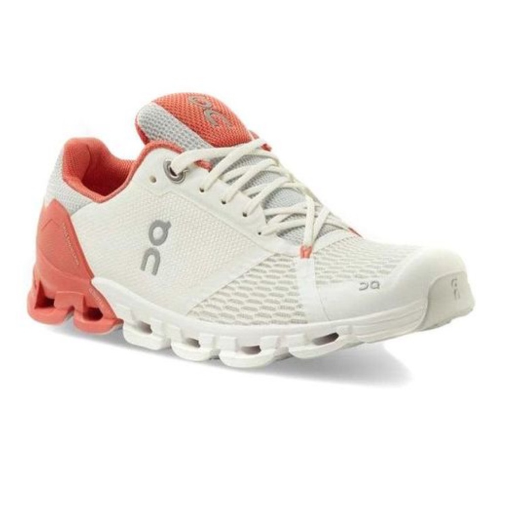 On Running Women's Athletic Shoes in White and Coral